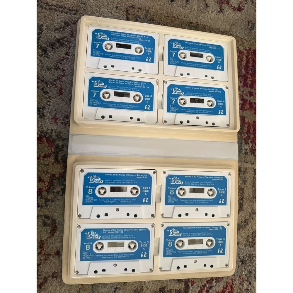 The Bible Story Cassette Library Vol 1–10 Arthur S Maxwell Complete Set Pre Own - Picture 11 of 11